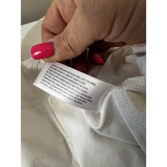 LIJA White Compression Athletic Dress S Mesh Stretch Y2K Tennis Golf Pickleball - Picture 7 of 10